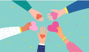 Hands with hearts